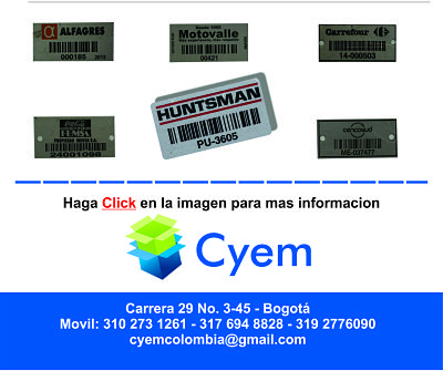 Placas para inventario  e identificación ind - Imagen 1