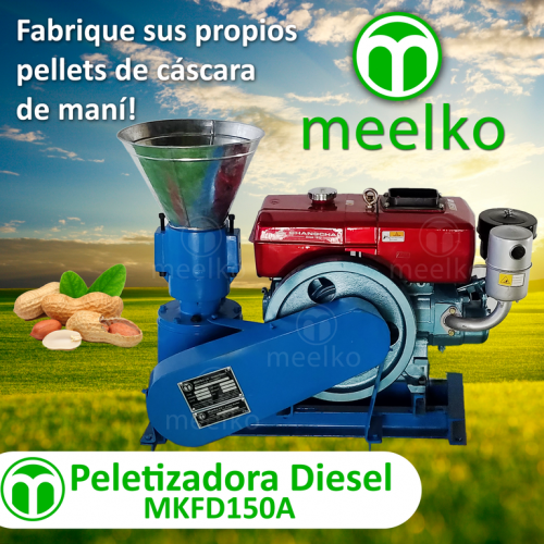 Maquina Meelko para pellets con madera 150 mm - Imagen 1